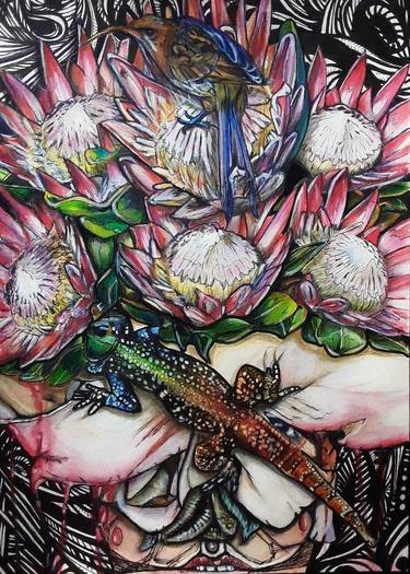Print of Expressionism Botanic Drawings by Lize Du Plessis