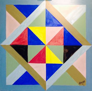 Original Geometric Painting by Fahrisa Rob