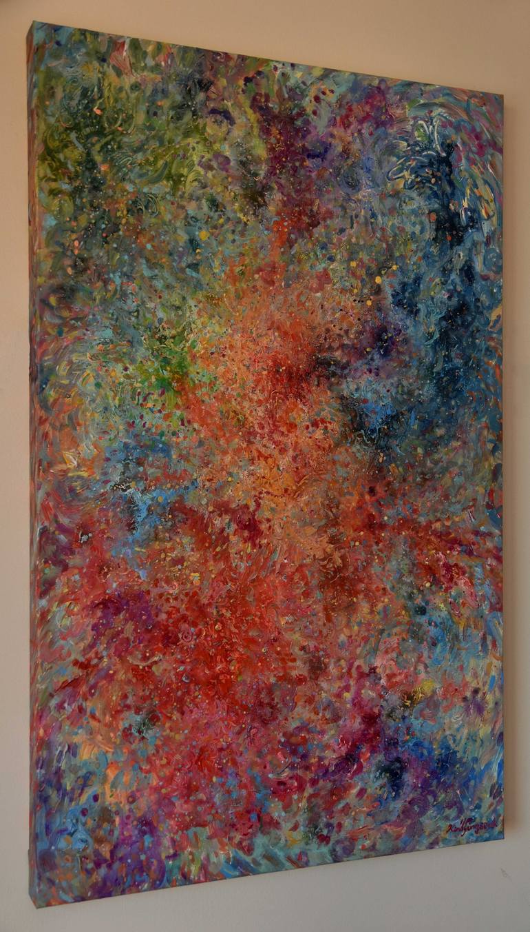 Original Abstract Expressionism Abstract Painting by Johnny Kim