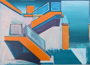 Original Modern Architecture Paintings by paul crook