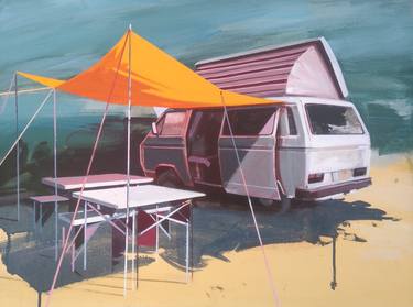 Print of Modern Beach Paintings by paul crook
