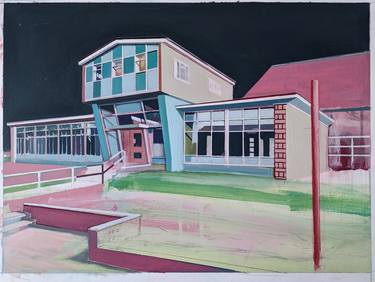 Original Documentary Architecture Paintings by paul crook