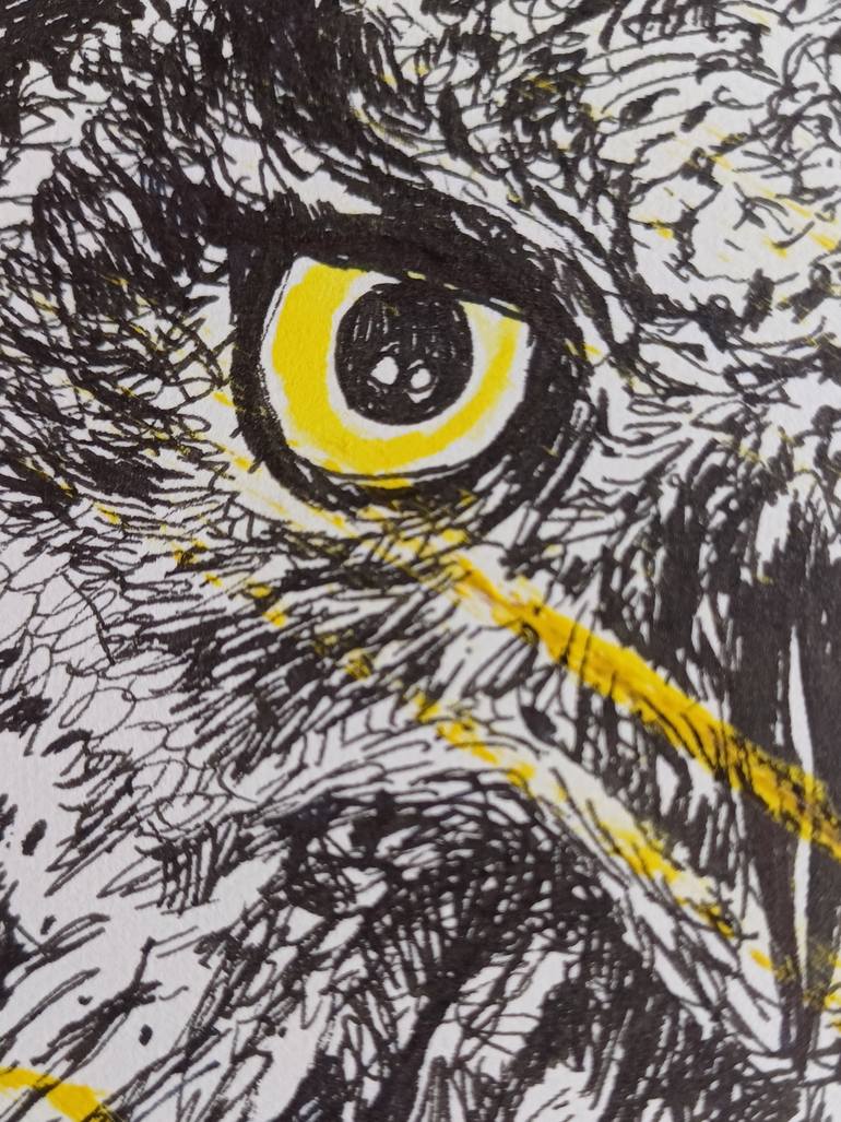 Original Expressionism Animal Drawing by Fritsch Louise