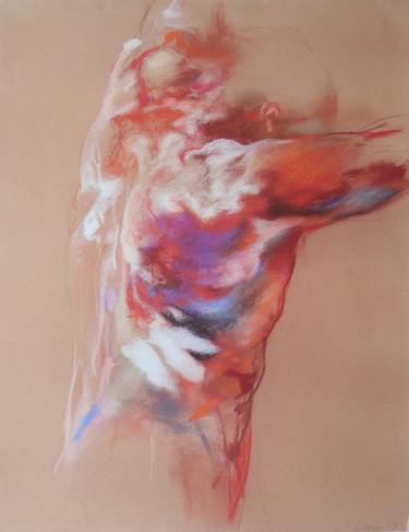 Original Expressionism Body Drawings by FRITSCH LOUISE