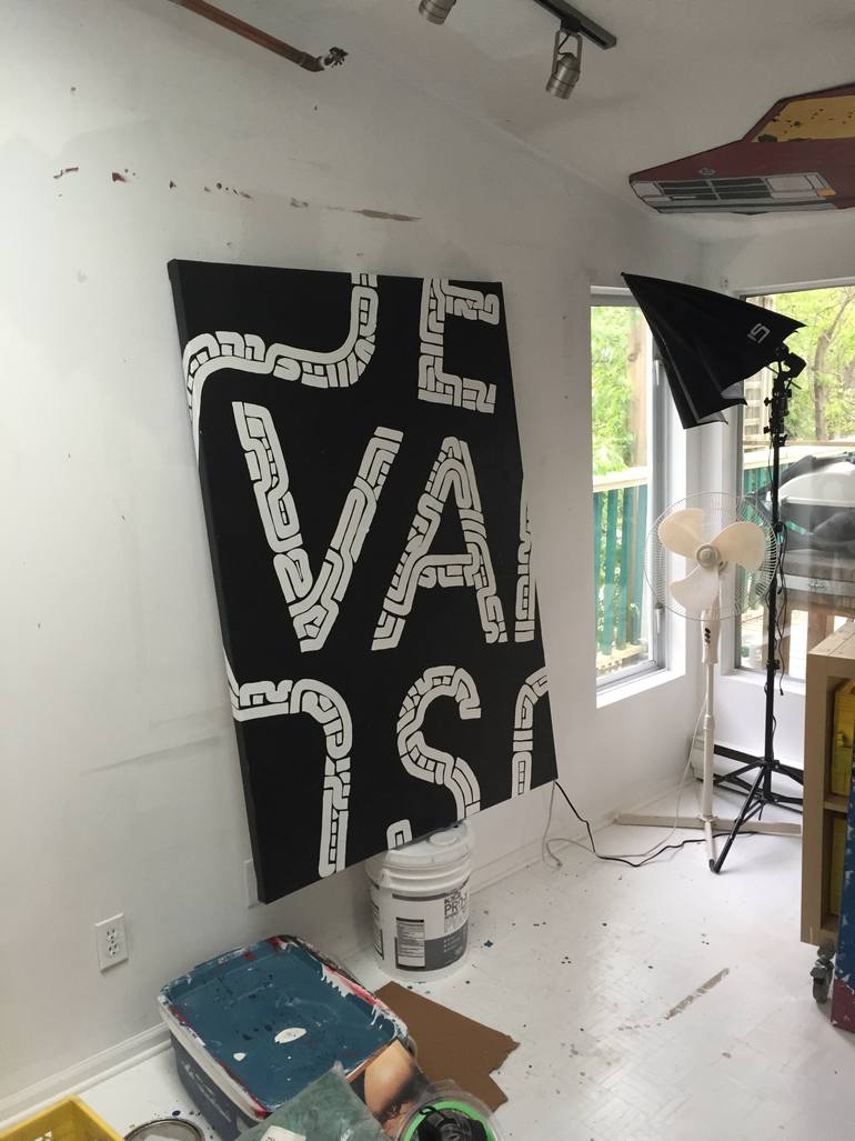 Original Abstract Typography Painting by Kyle Macdonald