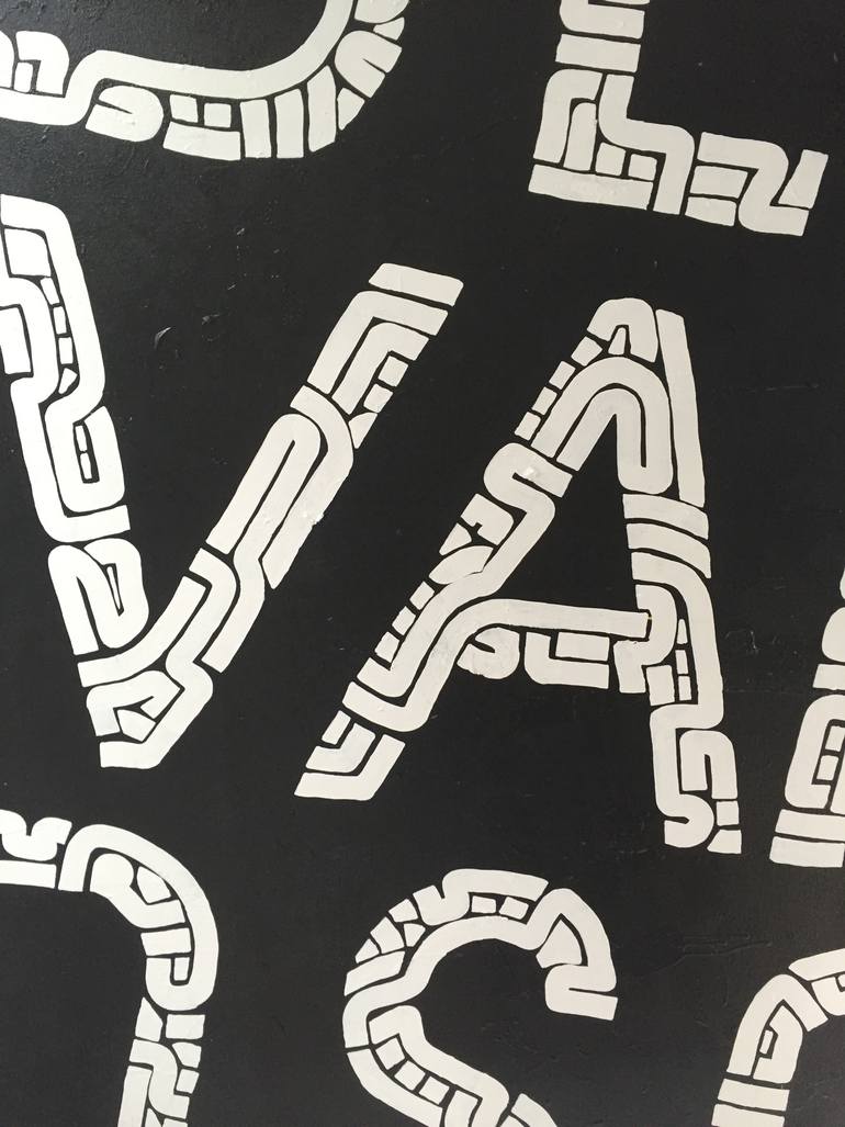 Original Abstract Typography Painting by Kyle Macdonald