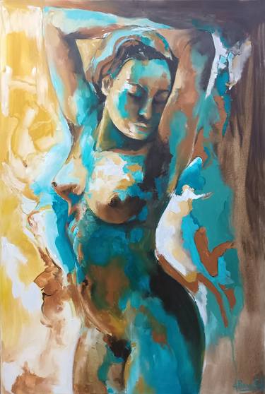 Original Abstract Expressionism Nude Paintings by Alicia Besada
