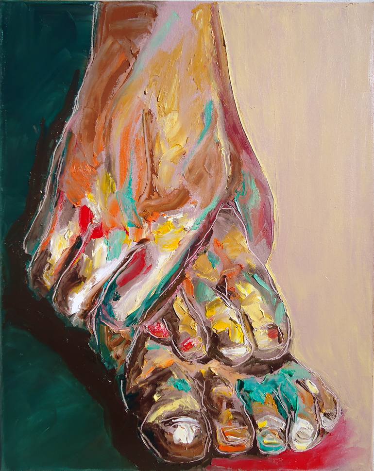Watercolor Painting Feet