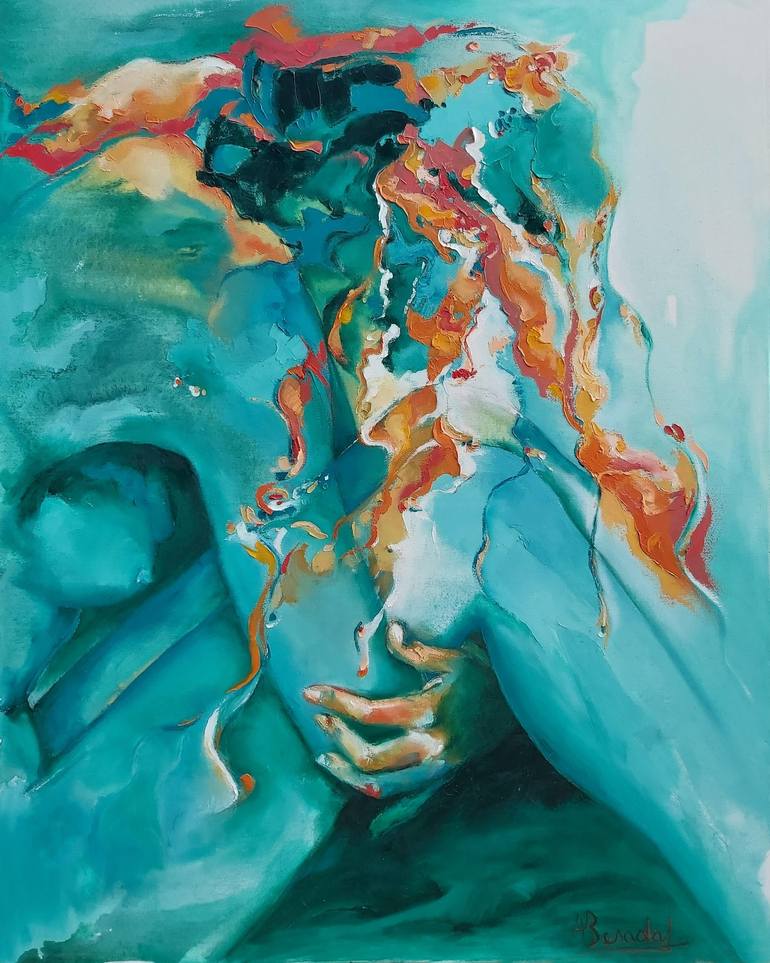 Original Abstract Expressionism Nude Paintings by Alicia Besada