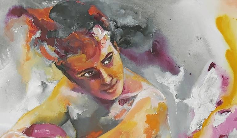 Original Portraiture Nude Painting by Alicia Besada
