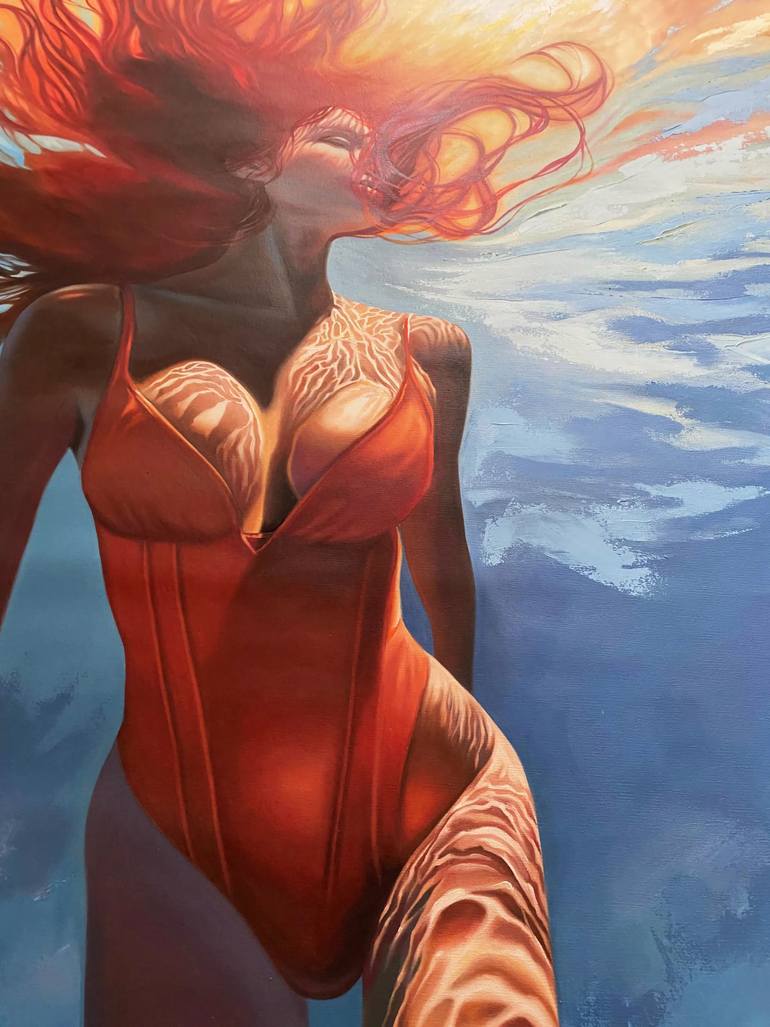 Original Photorealism Water Painting by Martin Mugnolo