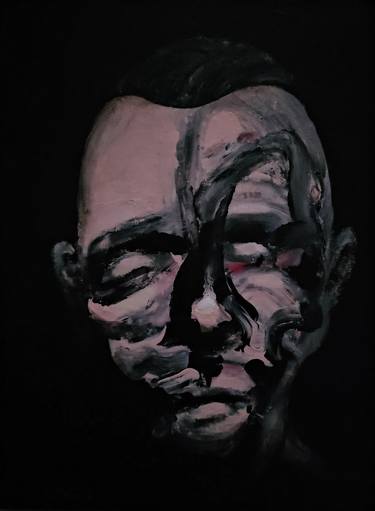 Original Expressionism People Painting by Filip D Jensen