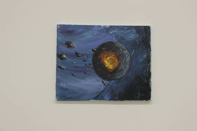 Original Abstract Expressionism Landscape Painting by Olga-Andreea Ceaglei
