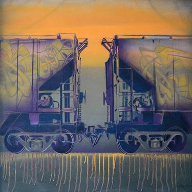 Print of Fine Art Train Paintings by April Doepker