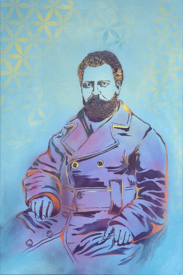 Original Modern Portrait Painting by April Doepker