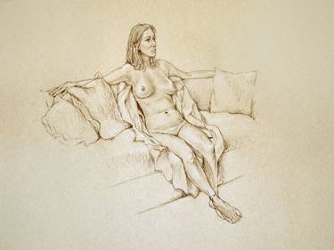 Original Figurative Nude Drawings by Ken Vonderberg