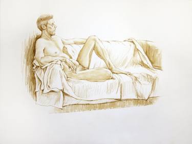 Print of Figurative Nude Drawings by Ken Vonderberg