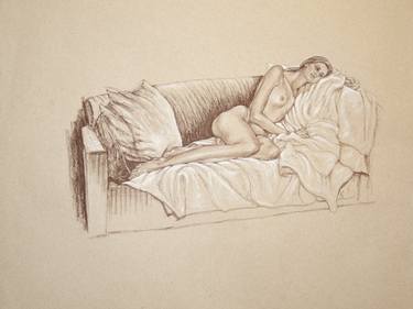 Original Figurative Nude Drawings by Ken Vonderberg