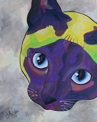 Print of Pop Art Cats Paintings by Asra Rae