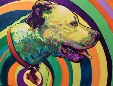 Print of Pop Art Dogs Paintings by Asra Rae