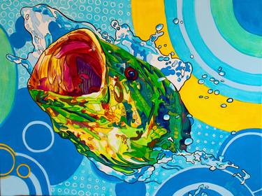 Print of Pop Art Fish Paintings by Asra Rae