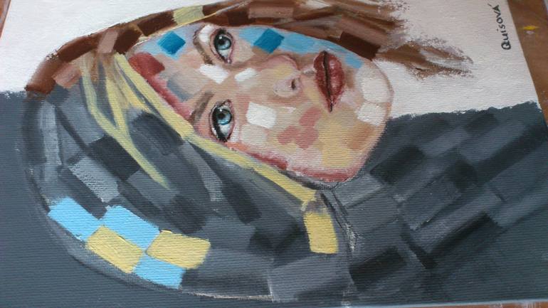 Original Portrait Painting by Sarka Quisova