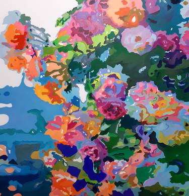 Original Abstract Floral Paintings by Jennifer Gabbay