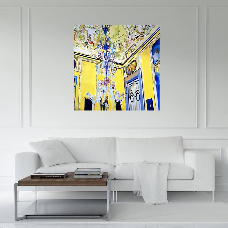 Original Abstract Expressionism Architecture Painting by Jennifer Gabbay
