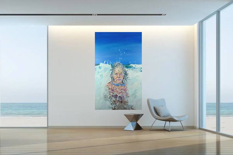 Original Abstract Expressionism People Painting by Jennifer Gabbay