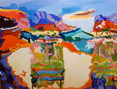 Original Abstract Landscape Paintings by Jennifer Gabbay