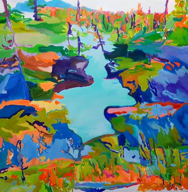 Original Abstract Expressionism Landscape Paintings by Jennifer Gabbay
