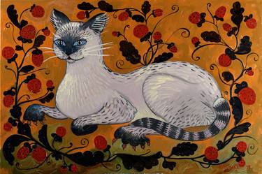 Print of Conceptual Cats Paintings by Olesya Kaznokh