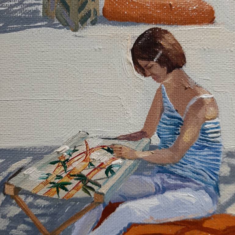 Original Documentary Garden Painting by Olesya Kaznokh