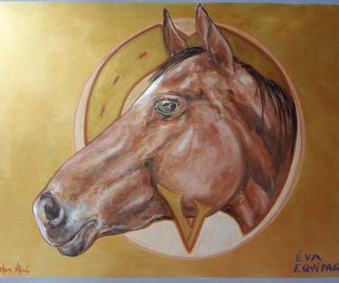 Original Figurative Horse Paintings by Ann Abel Iseux