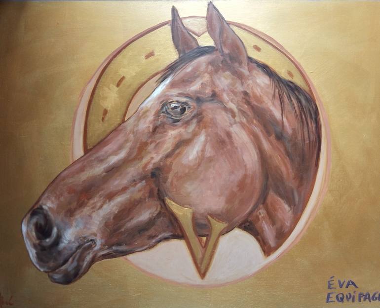 Original Figurative Horse Painting by Ann Abel Iseux