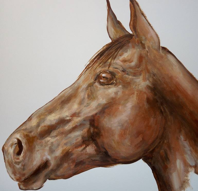 Original Figurative Horse Painting by Ann Abel Iseux