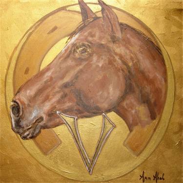 Original Figurative Horse Paintings by Ann Abel Iseux