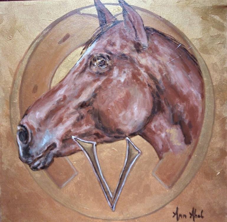 Original Figurative Horse Painting by Ann Abel Iseux