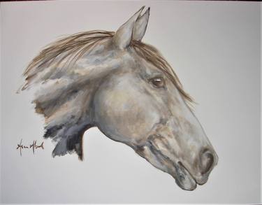 Original Figurative Horse Paintings by Ann Abel Iseux