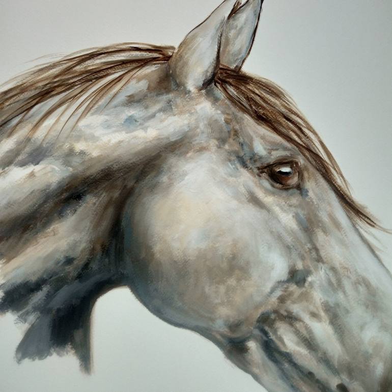 Original Figurative Horse Painting by Ann Abel Iseux