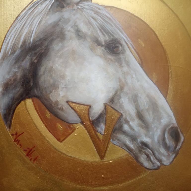 Original Fine Art Horse Painting by Ann Abel Iseux
