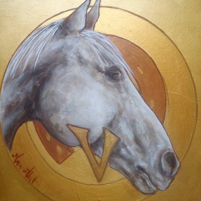 Original Fine Art Horse Painting by Ann Abel Iseux