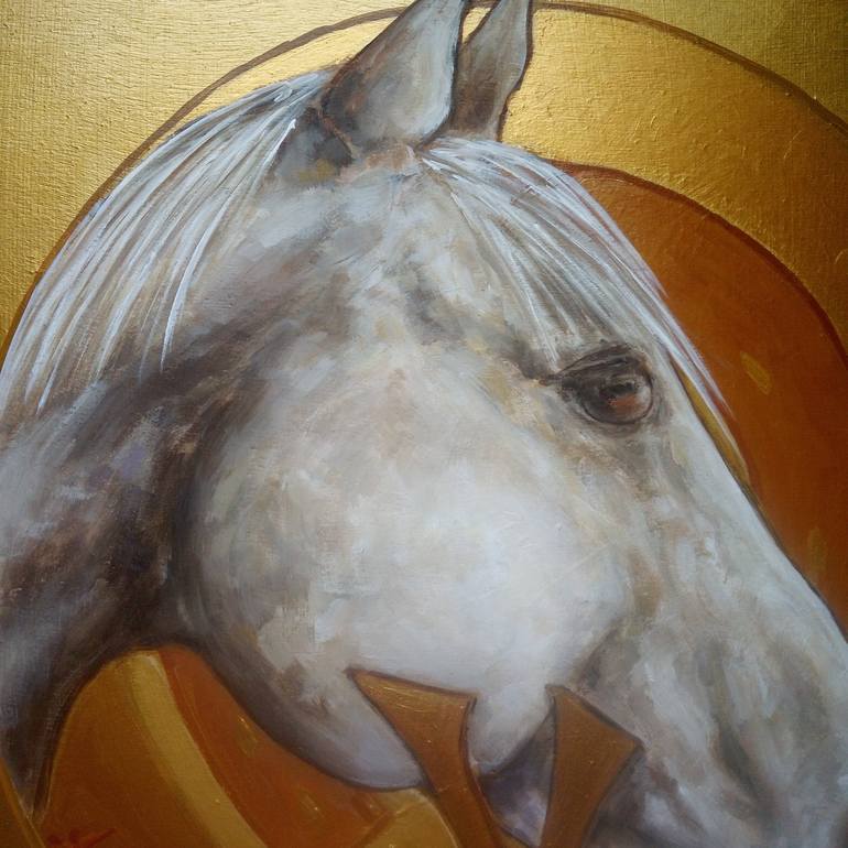 Original Fine Art Horse Painting by Ann Abel Iseux