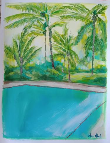 Jungle pool sketch 2. Turquoise mood. thumb