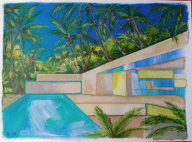 Jungle pool sketch 5. Lemon & green pool. thumb