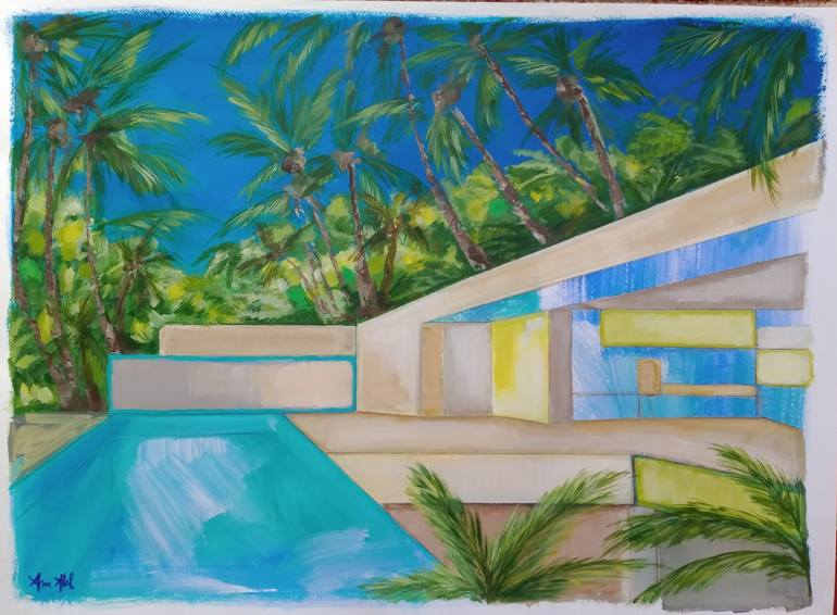 Original Architecture Painting by Ann Abel Iseux