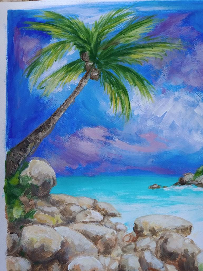 Original Figurative Beach Painting by Ann Abel Iseux