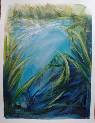 Original Abstract Expressionism Abstract Painting by Ann Abel Iseux