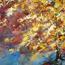gold and yellow ocres autumn leaves