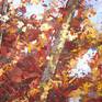 red ocres and gold leaves